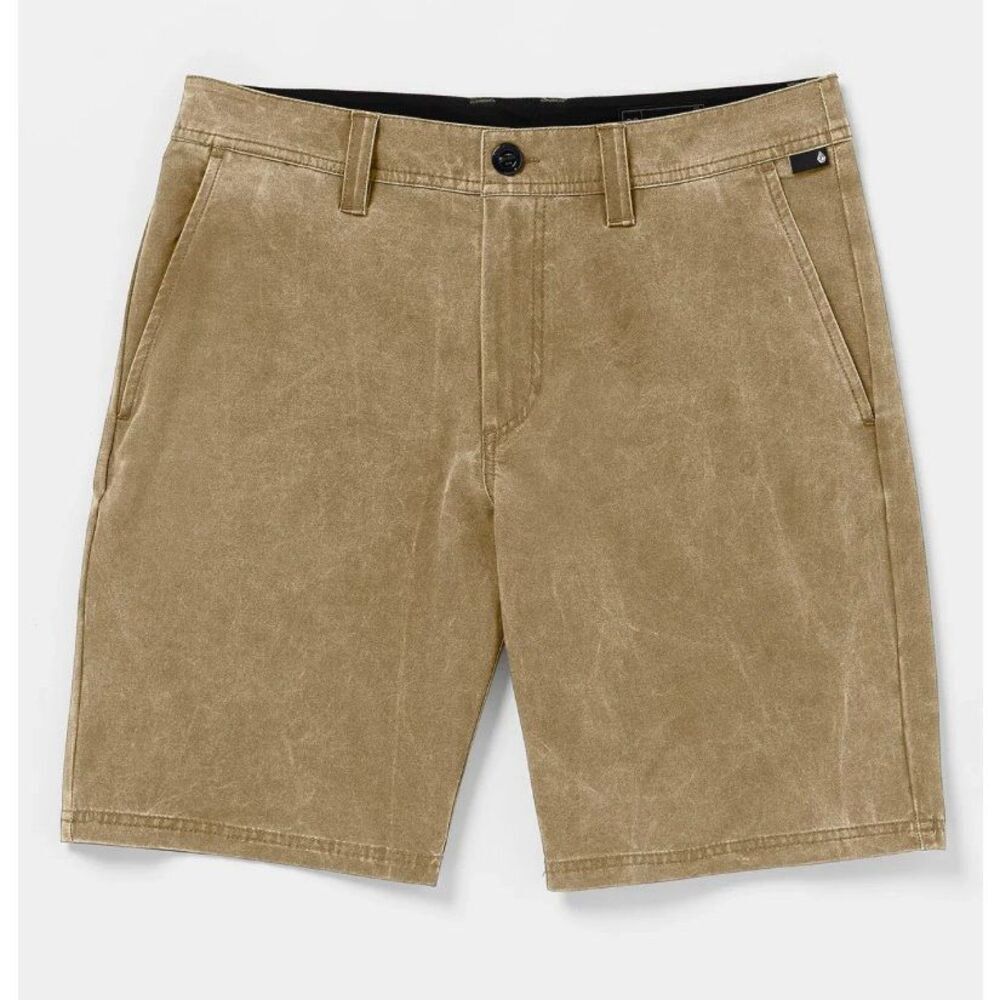 Volcom 19” Stone Faded Outdoor Hybrid Shorts Dark Khaki 30